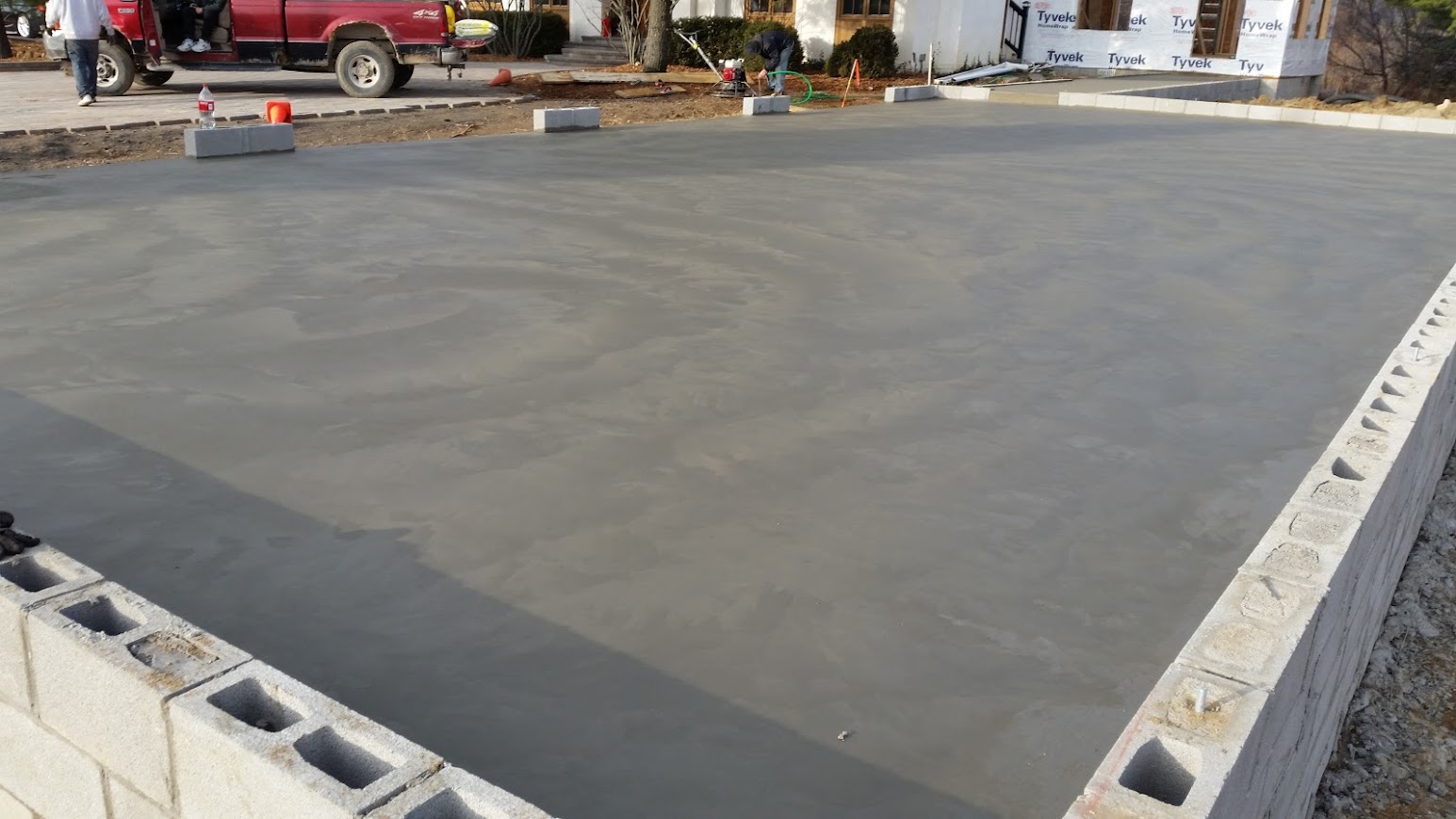 Garage block foundation